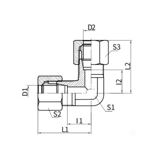 DIN 90°Metrico Maschio 24°L.T.