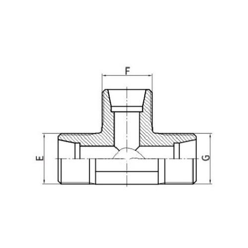 DIN Metrico Maschio 24°L .T. Tee